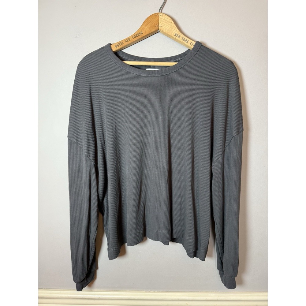 Women Size S Lou & Grey ribbed gray long Sleeve